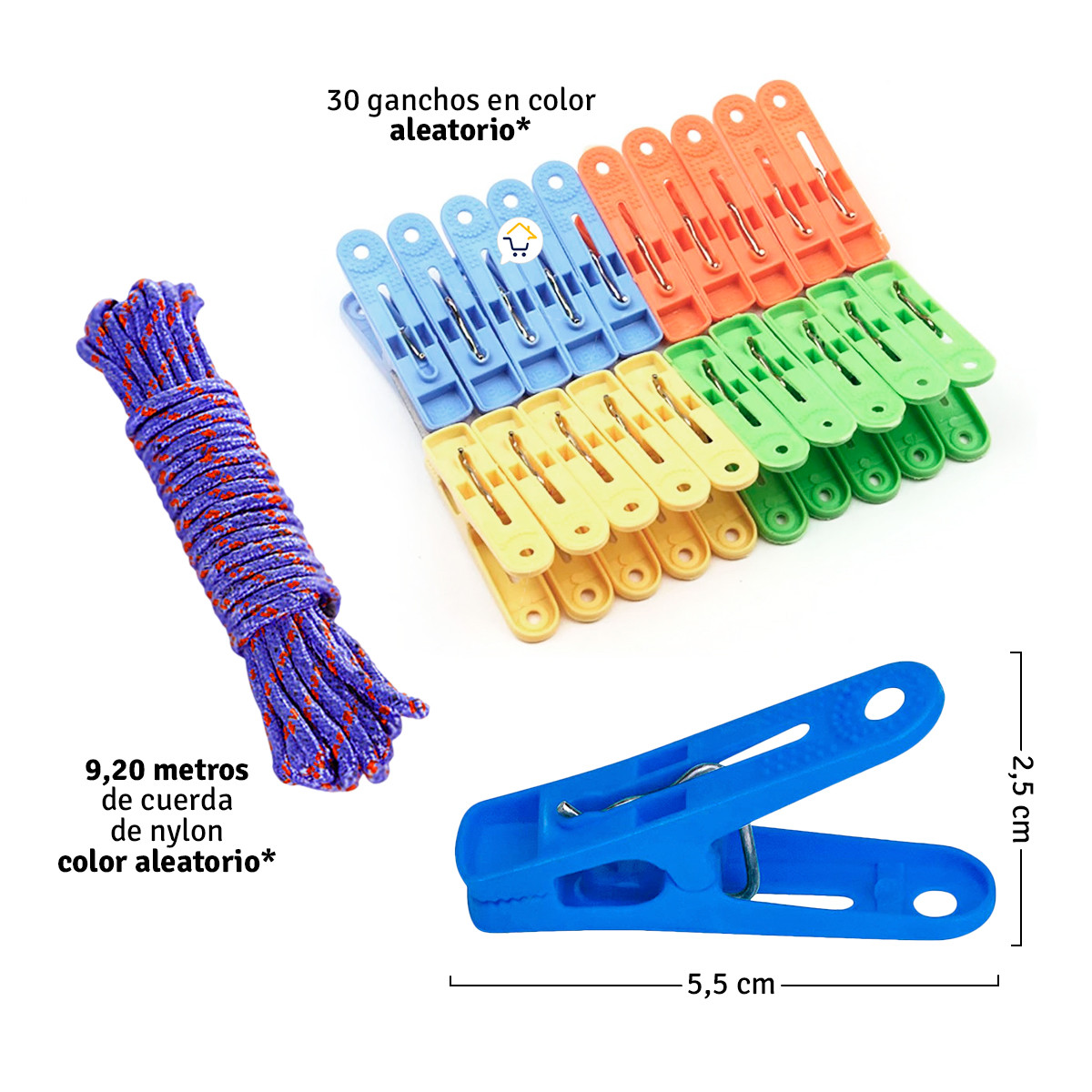 Miniatura 3 de Set 30 Pinzas Para Colgar Ropa S220221